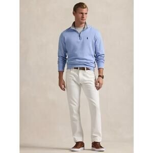 Polo Ralph Lauren Men’s M 1/4 Zip Pullover – Heather Blue – GUC – Visible Flaw